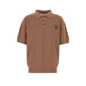 Golden Goose Deluxe Brand Men Dark Pink Cotton And Polyester Polo Shirt